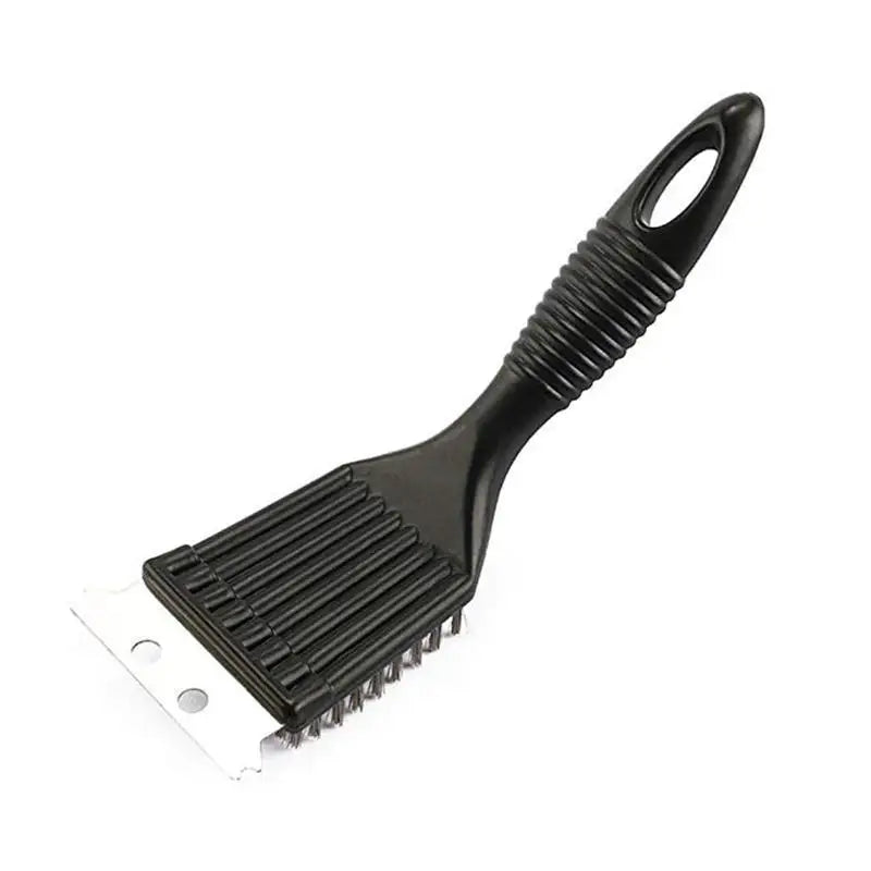 GrillMeister BBQ Bürste | 3-in-1 Grillreiniger | Edelstahlborsten & Anti-Rutsch-Griff