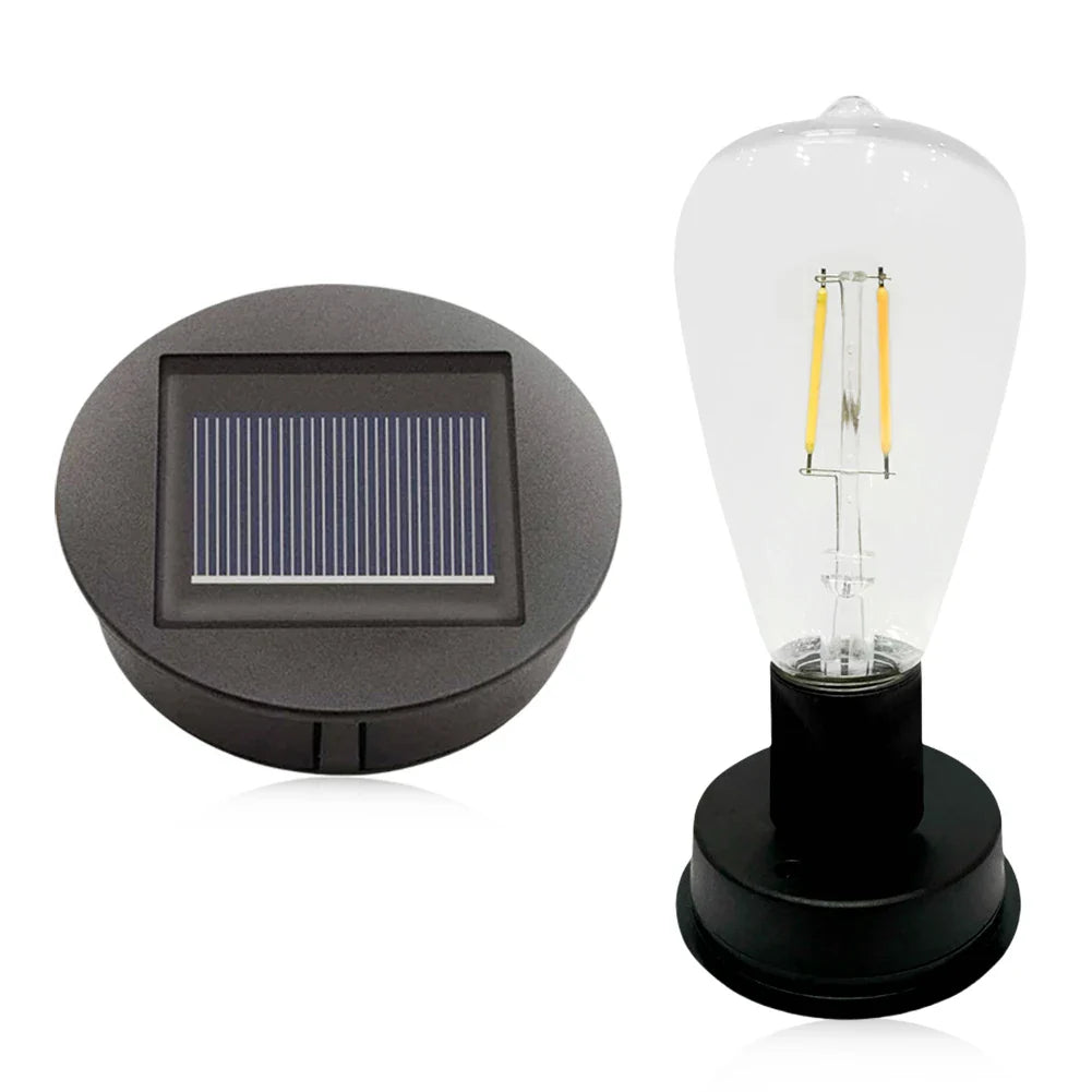 Solesta Solar Lampenbasis 8 cm mit LED-Leuchtmittel | Automatik Ein/Aus | IP44 Wetterfest | Für Garten, Camping & DIY-Deko