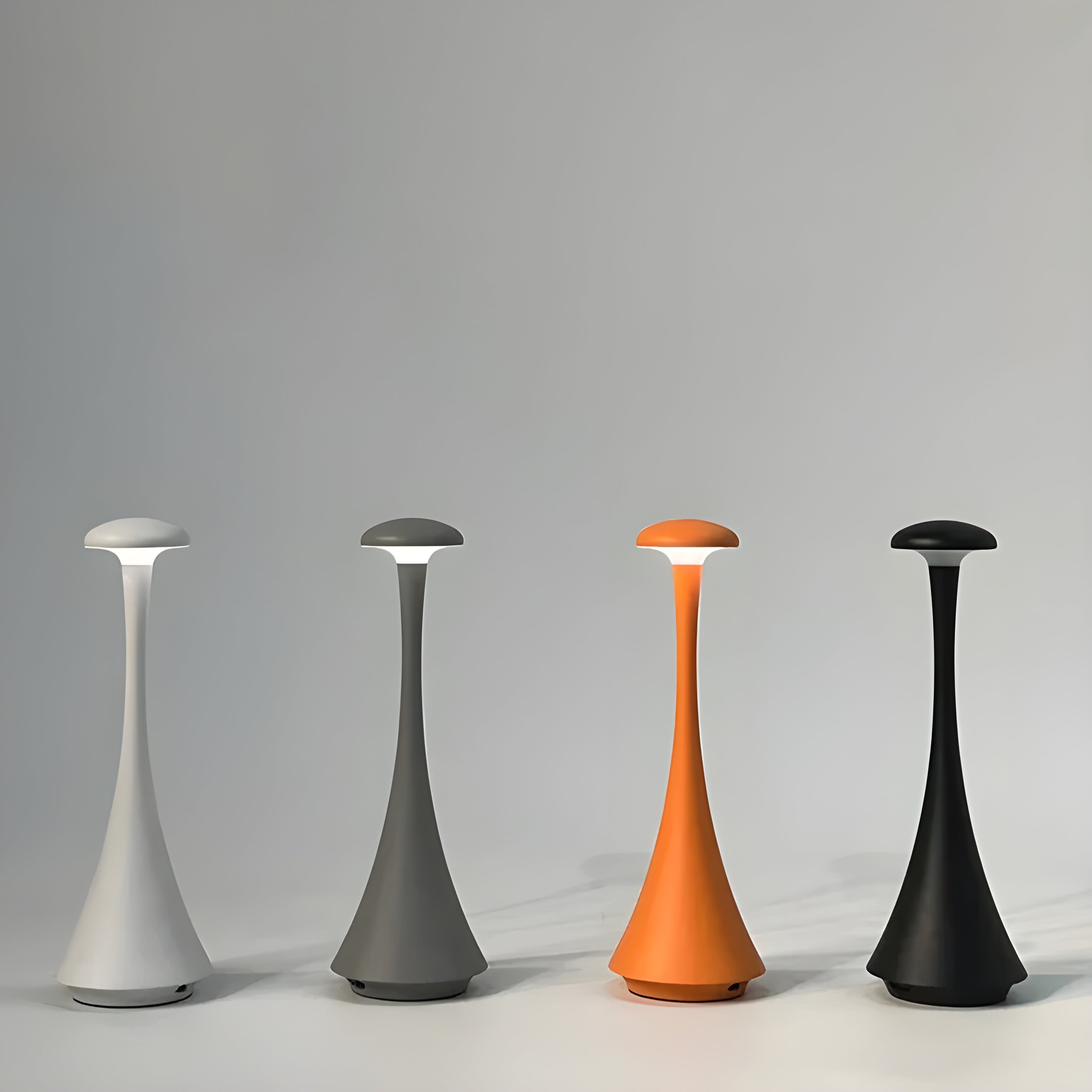 Nuvora Tragbare LED Tischlampe | USB-Aufladung | Dimmbar in 3 Lichtfarben | Marmor-Optik | Aluminiumgehäuse