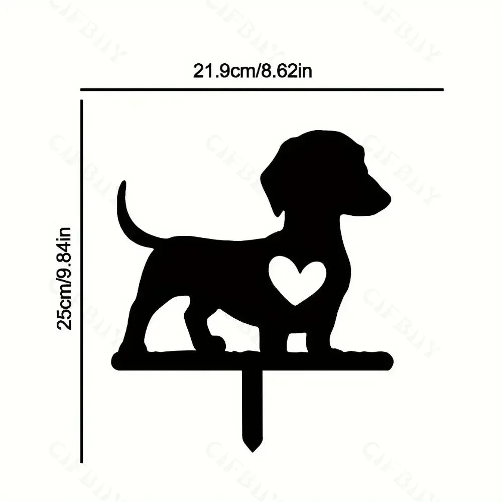 Gartenstecker TikiPaw | Hund im Tiki-Design | Metall Dekofigur | Wetterfest & Handgefertigt