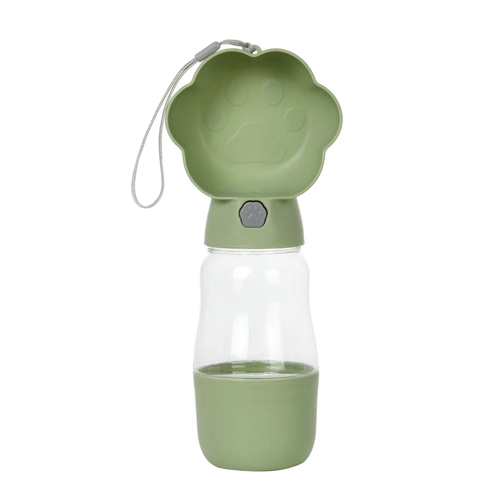 Trinkflasche Droppa DuoBottle | 2-in-1 Wasser- & Futterspender für Hunde & Katzen | Auslaufsicher & tragbar | 380 ml / 530 ml
