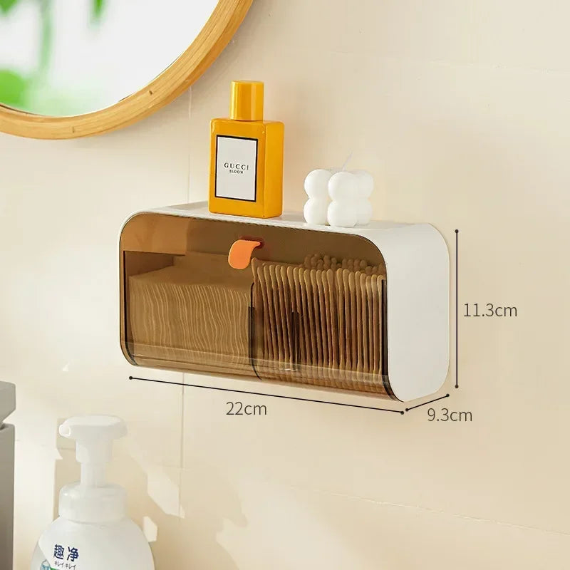 KlarStil Toiletten Aufbewahrungsbox | Wandmontage | Staubdicht & Selbstklebend | Makeup & Schmuck Organizer