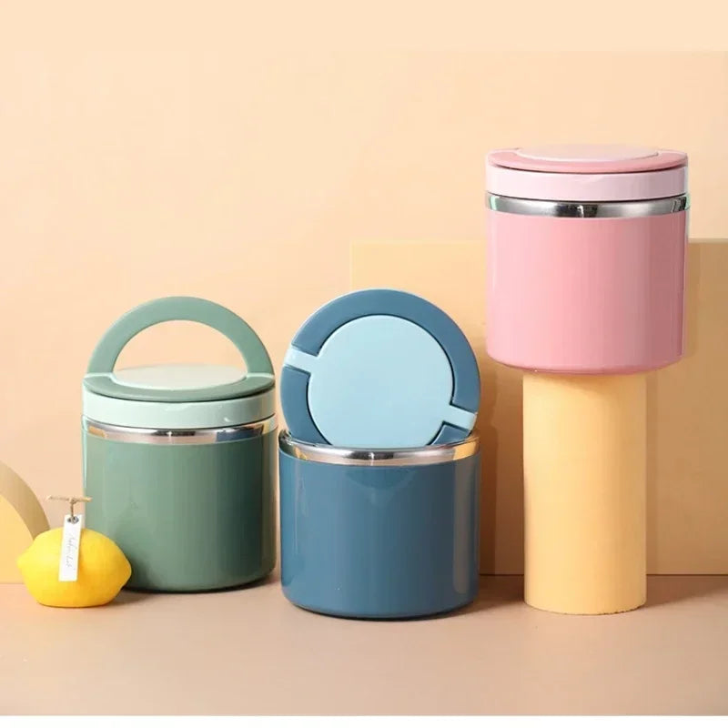 Thermo Lunchbox | Edelstahl Isolierbehälter | 630 ml / 1000 ml | Mit Griff & Auslaufsicher