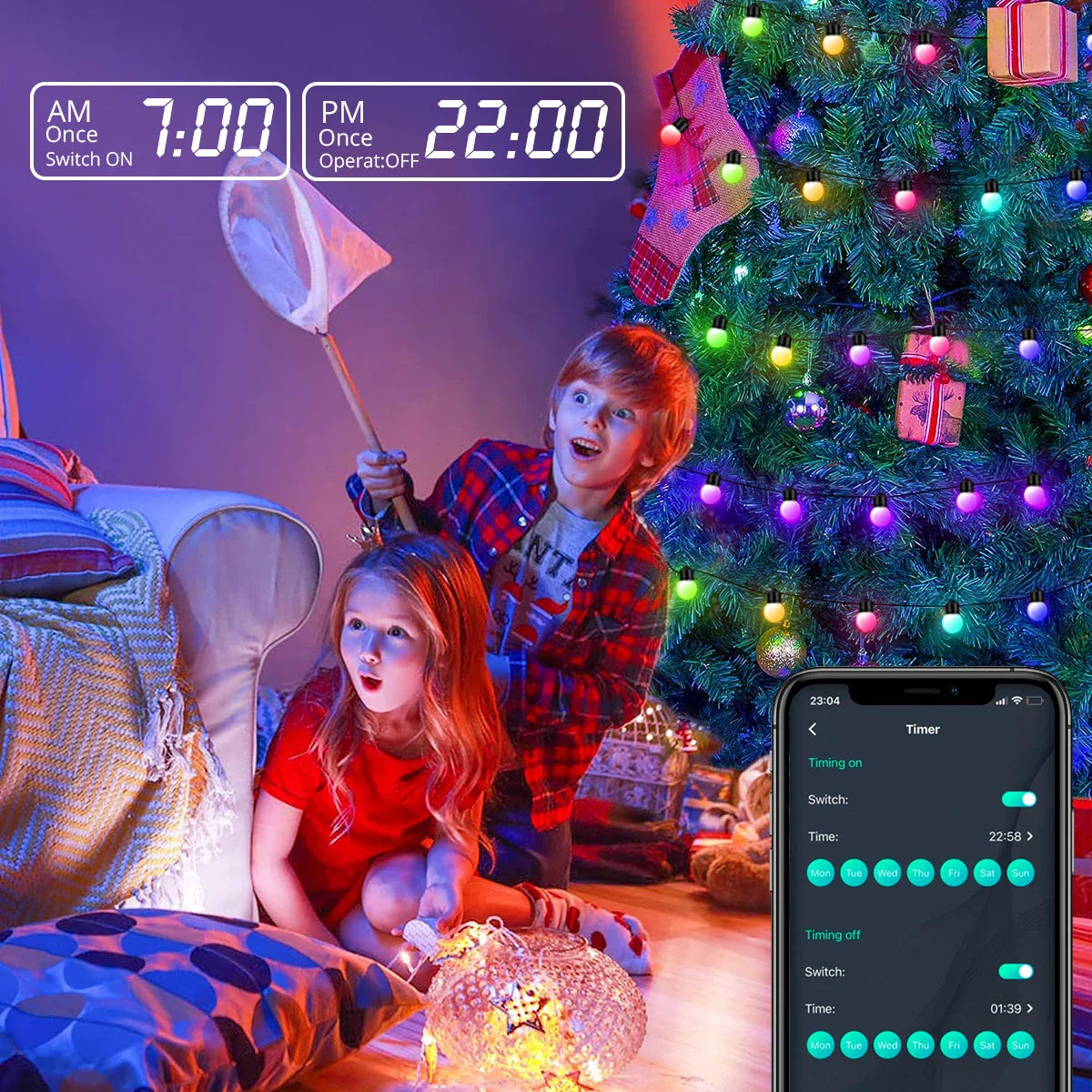 LED Lichterkette GlowFest G18 | 10 m | 50 LEDs | USB-betrieben | Wasserdicht IP44 | Innen & Außen