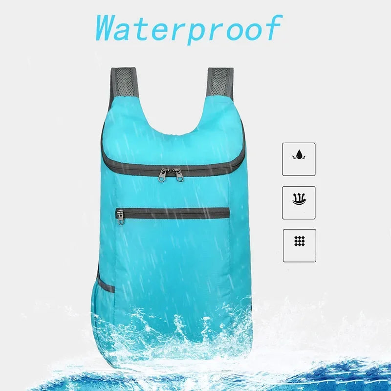 SkyFold LitePack | Faltbarer Outdoor-Rucksack 20L | Wasserdicht & ultraleicht | Für Reisen, Wandern & Freizeit | Unisex