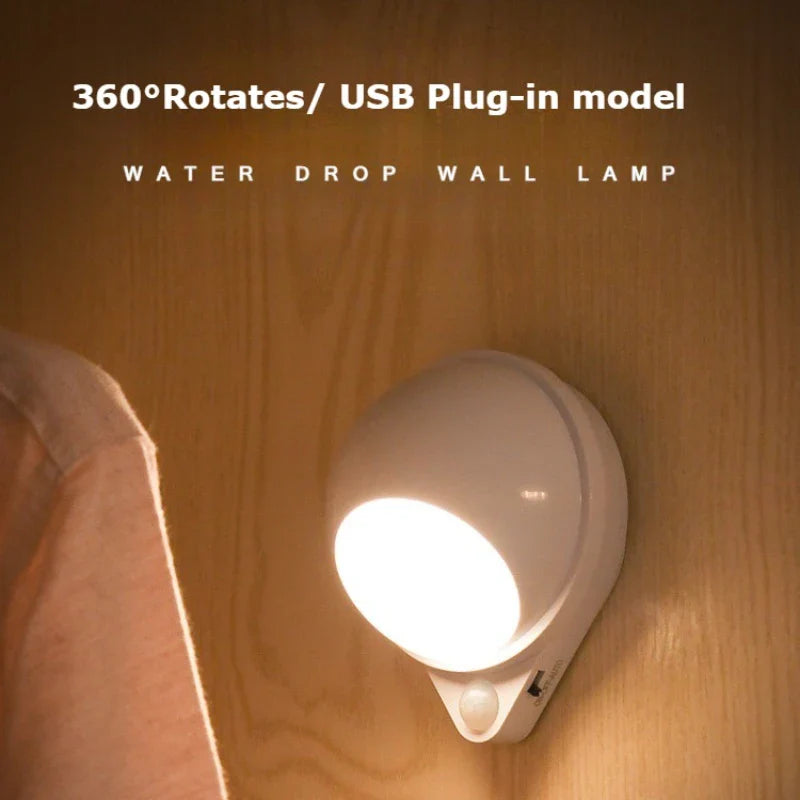 Intelligentes LED Nachtlicht GlowMate 360 | 360° Drehbar | Bewegungssensor | USB Wiederaufladbar