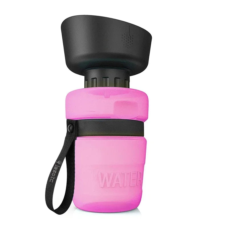 Hunde-Trinkflasche HydroPaws | 520 ml | Tragbar & Auslaufsicher | Mit Faltbarem Napf