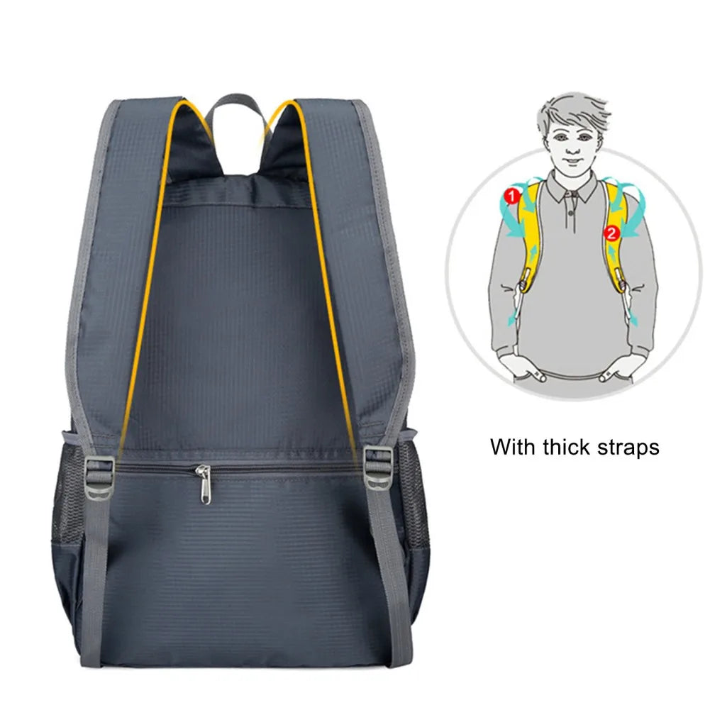 TrekLoom Faltbarer Outdoor Rucksack 30L | Ultraleicht & Wasserdicht | Für Camping, Reisen & Wandern | Unisex Design