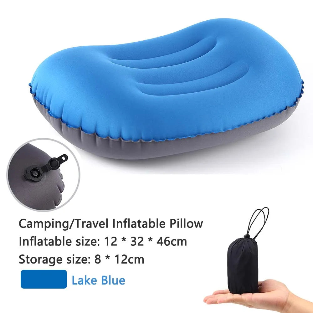 AirNest Aufblasbares Outdoor-Kissen | Komprimierbar & Faltbar | Nackenstütze für Camping, Wandern & Reisen