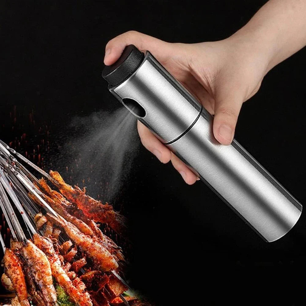 Ölsprüher CULINARA FineMist | 100 ml Edelstahl Sprühflasche | Für Öl, Essig & BBQ | Nachfüllbar & Feindosierend
