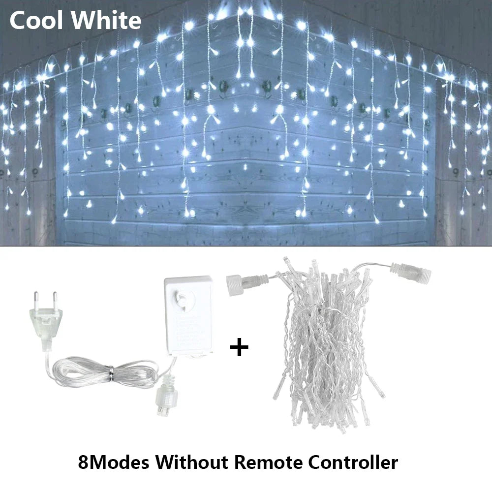 LED-Eiszapfen-Lichtervorhang Glacielle | Warmweiß, Kaltweiß oder RGB | 3,5–40 m | Wasserdicht & Verbindbar | Für Weihnachten, Hochzeit & Outdoor-Deko