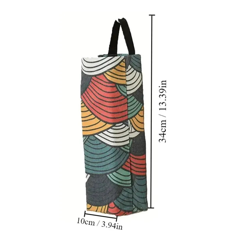 Baginova Wandhalter für Müllbeutel | Platzsparender Beutelspender | Aufbewahrung ohne Bohren | 34×10 cm