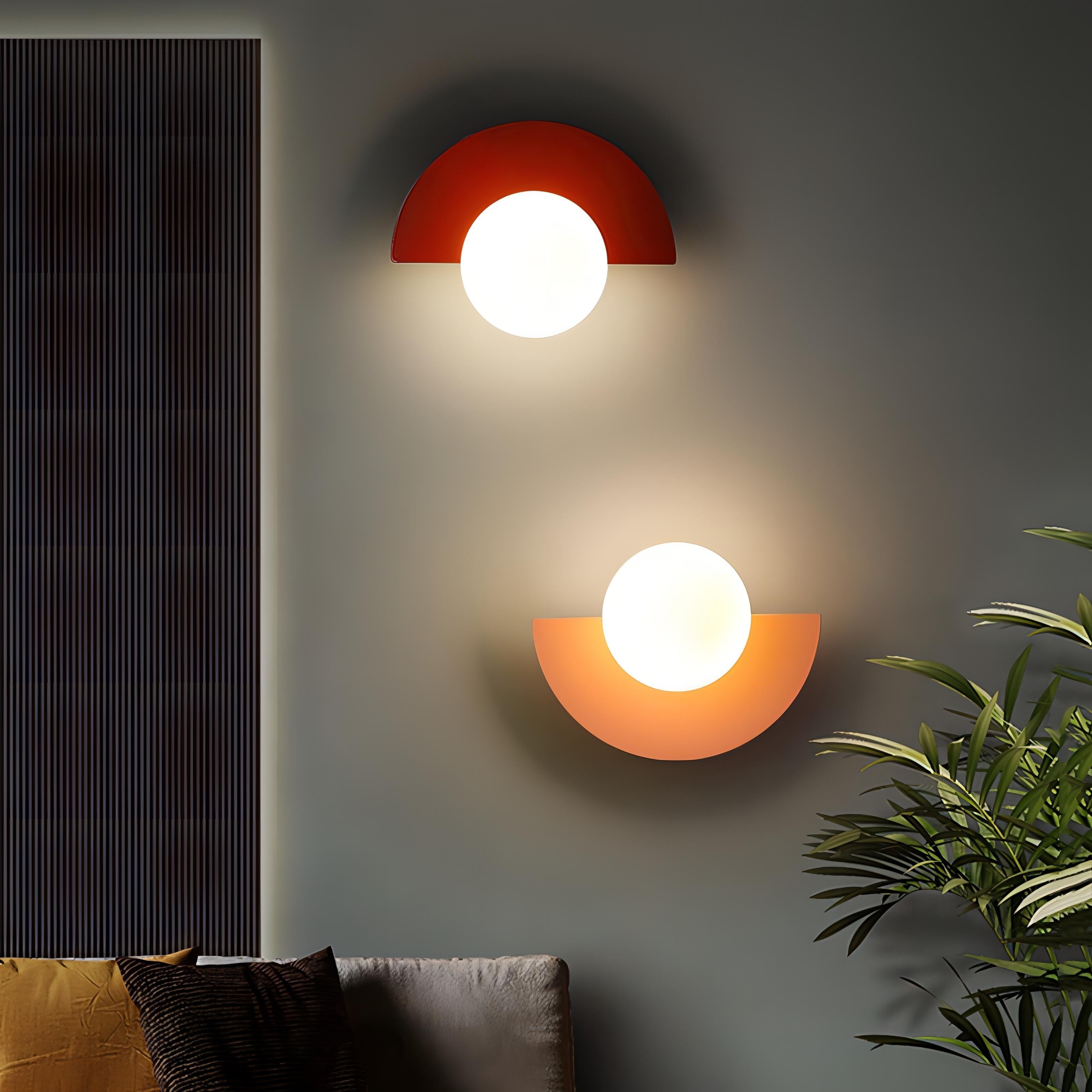 NordLume Wandlampe | Skandinavisches Design | LED-Beleuchtung | Halbkreisform Metall 25×15 cm