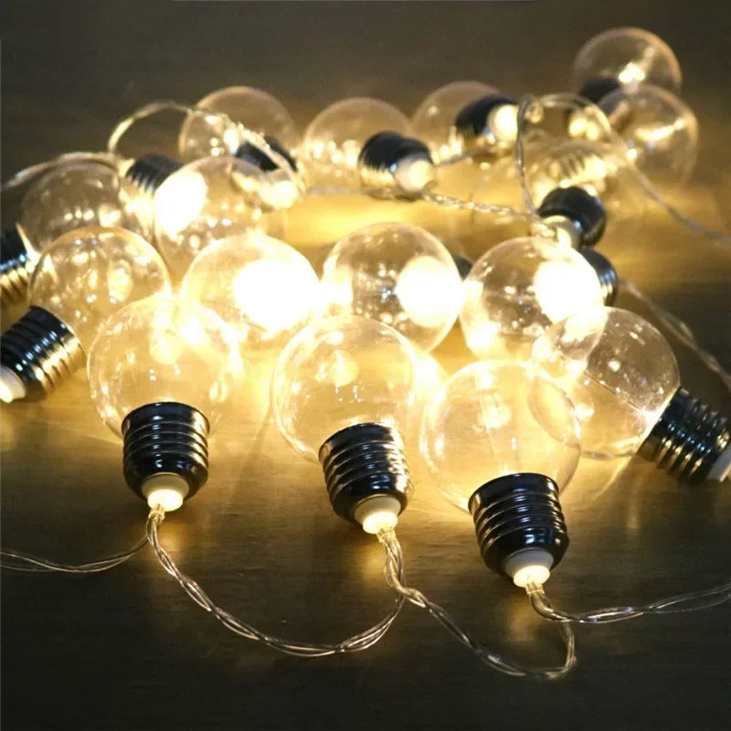 LED Glühbirnen Lichterkette LumiGlow | Warmweiß oder Bunt | USB & Batteriebetrieben | Innen & Außen