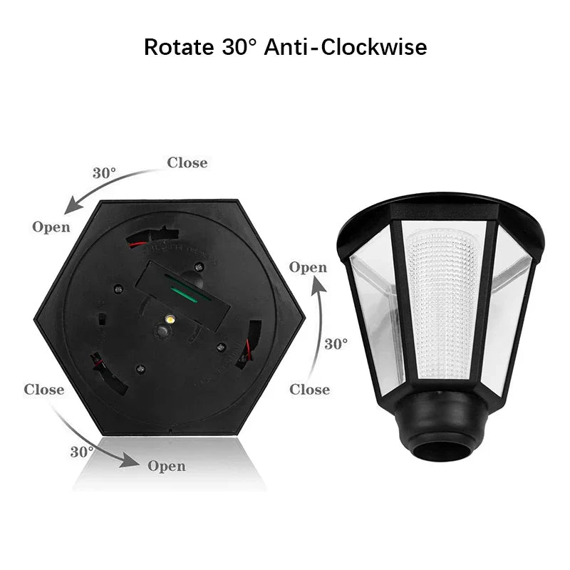 Solara Solar Gartenlampe | Sechseck-Design | Warm- & Kaltweiß | 8h Leuchtdauer | Wetterfest