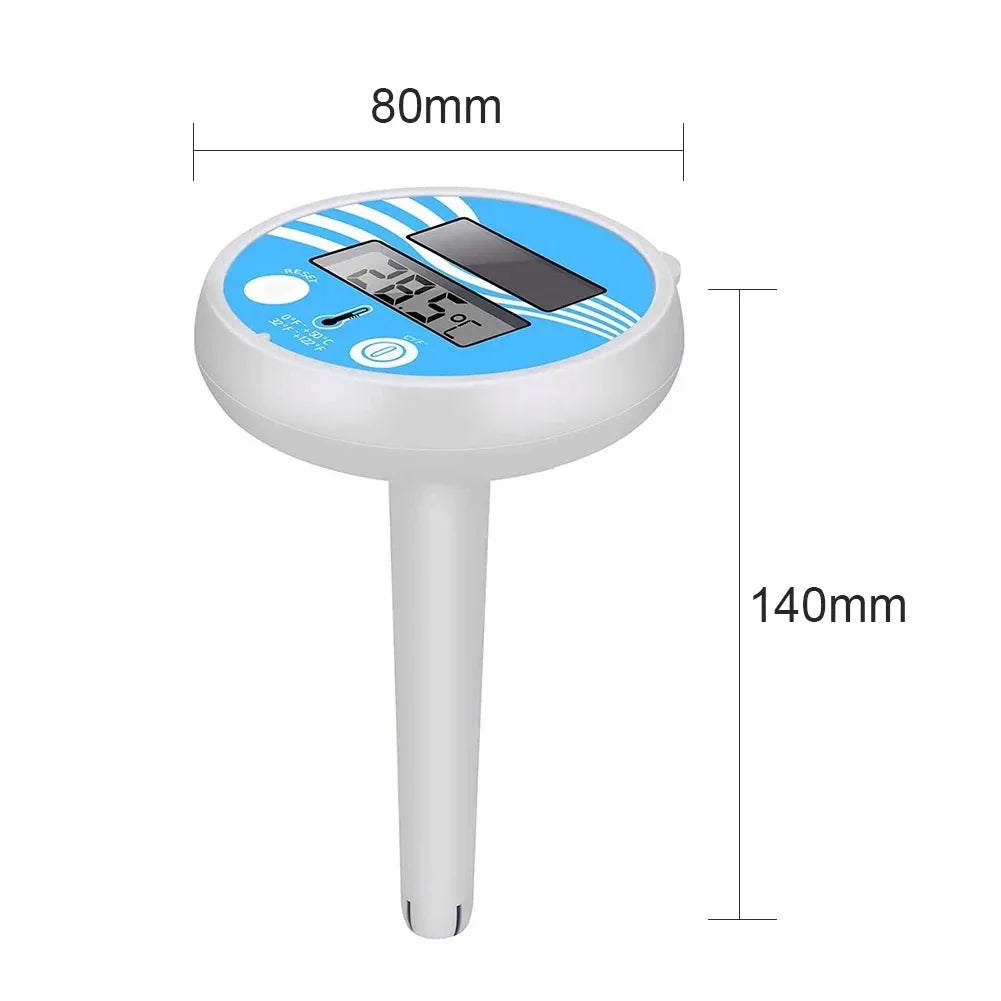 THERMAFLOAT Poolthermometer | Schwimmendes Wasserthermometer für Pool & Whirlpool | Temperaturanzeige 0–50 °C | Bruchsicher & wetterfest