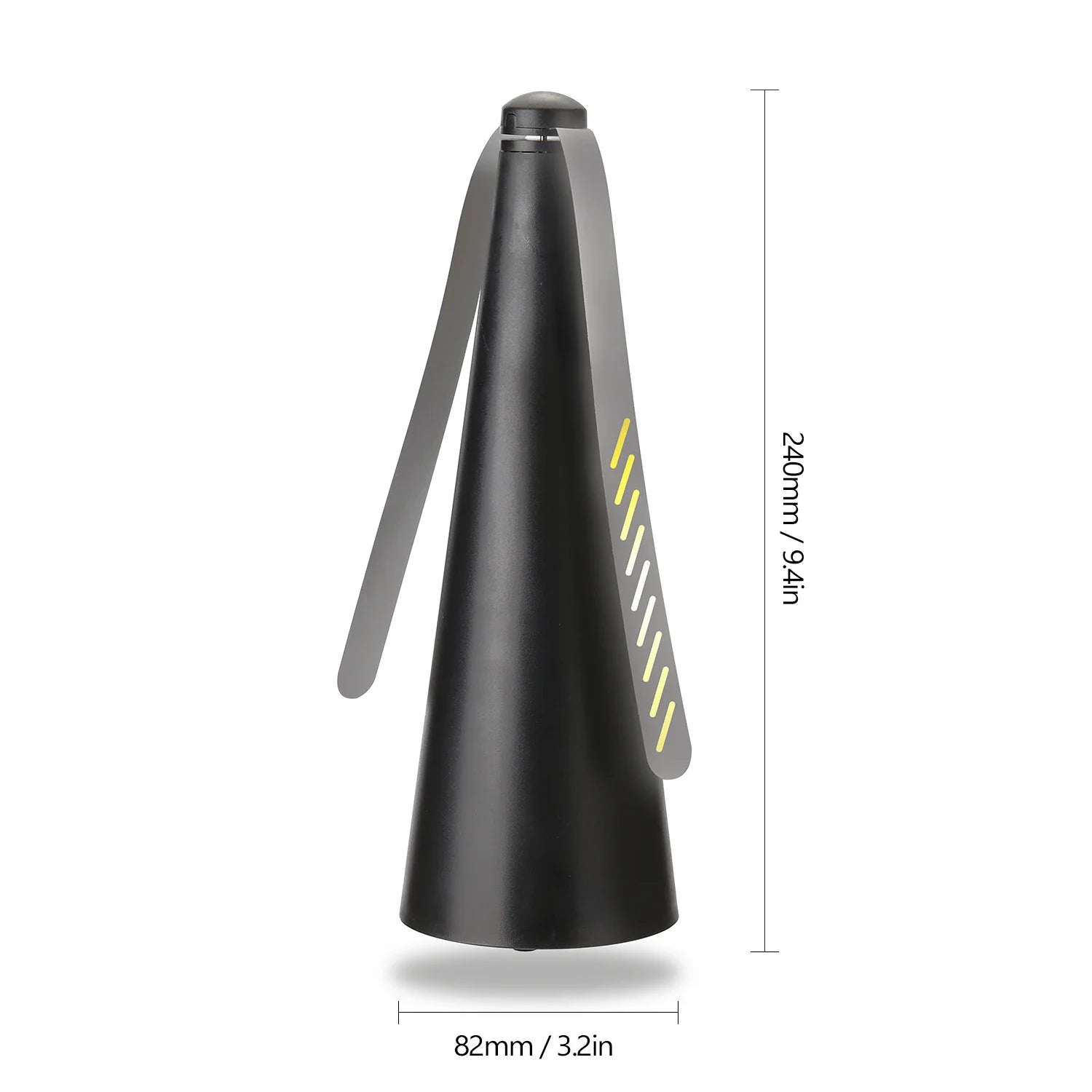 AeroLumen Naturguard Fliegenvertreiber Tischventilator | 360° rotierender Insektenabwehr-Fächer | Leise & Sicher | Für Outdoor, Camping, Picknick
