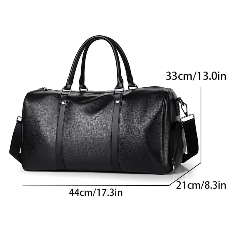 Reisetasche Ravemo Roadster | Retro-Sporttasche aus wasserfestem PU | 44×33×21 cm | Für Kurztrips, Training & Motorrad