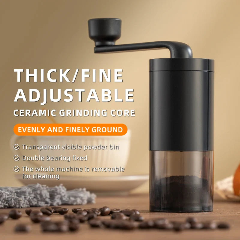BrewMate Hand-Kaffeemühle | Tragbar & Einstellbar | Keramikmahlwerk | Für Zuhause, Reisen & Outdoor