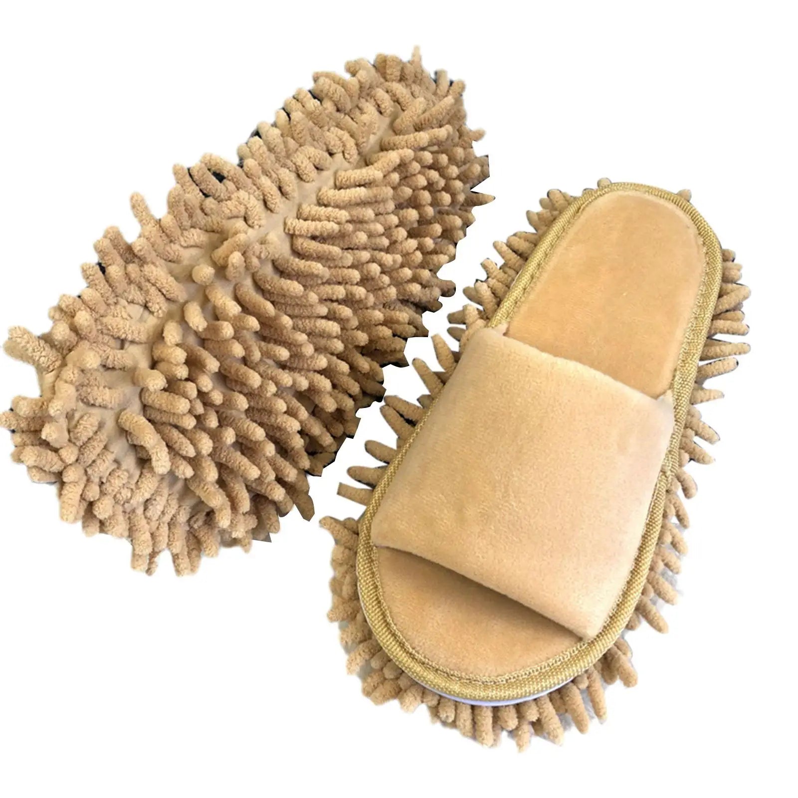 CleanSteps Mikrofaser Putzpantoffeln | 2-in-1 Hausschuhe & Wischmop | Waschbar & Rutschfest | Für alle Böden geeignet