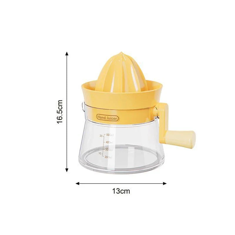 Manuelle Saftpresse CitrusPressa | 500 ml Messbehälter & Filter | Für Orangen, Zitronen & Grapefruit | Ohne Strom