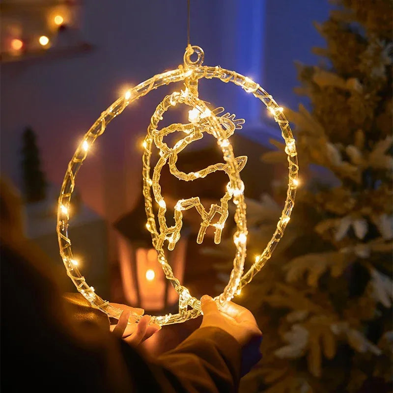 LED Weihnachtsring-Licht LumiRing | USB-betrieben | 8 Leuchtmodi | Warmweiß & Bunt | Deko für Weihnachten & Feste