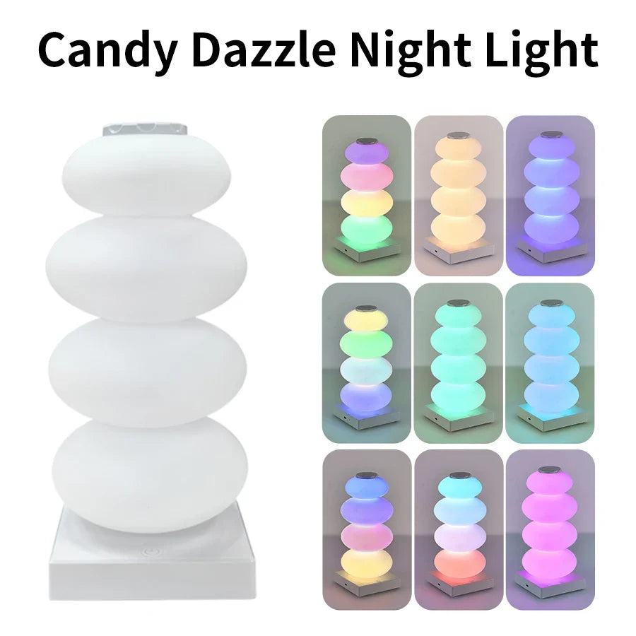 AuraGlow LED-Tischlampe | 16 RGB-Farben & Warmweiß | Touch-Dimmung | USB-Betrieb | 3W