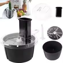 MixProTec Multifunktionales Zubehörset für Thermomix TM5/TM6 | Schneidscheibe, Behälter & Deckel | Spülmaschinengeeignet & Lebensmittelecht