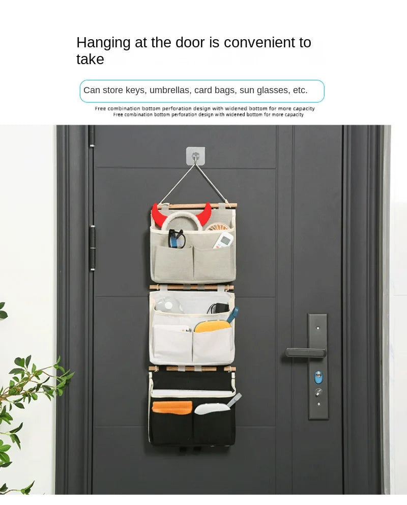 Stowilo Wandtasche | Wasserdichter Hänge-Organizer | Baumwolle-Leinen | Für Unterwäsche & Kleinteile