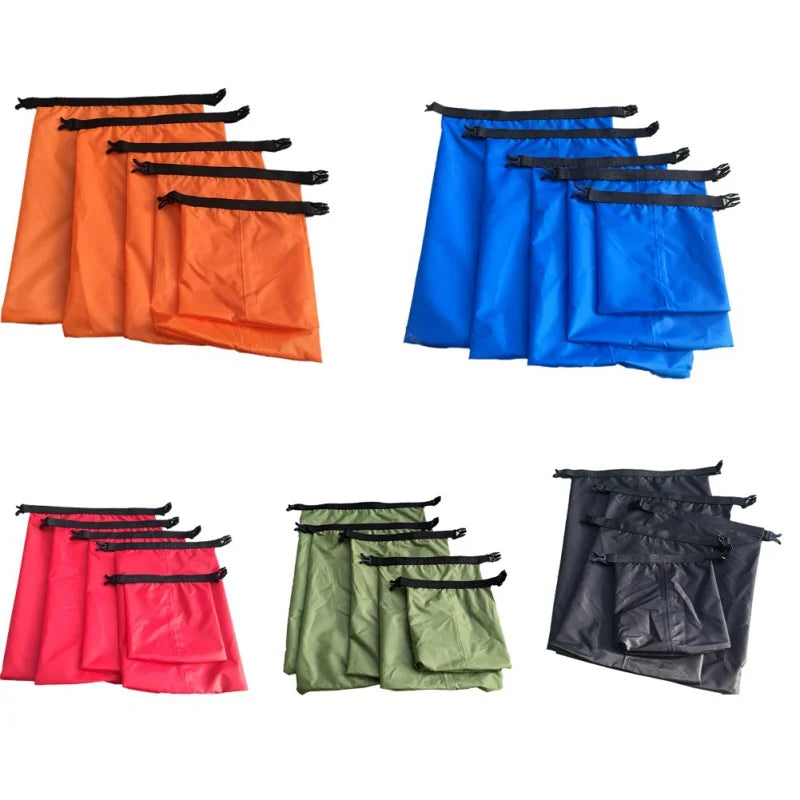 Dry Bag Set Sealon | Wasserdicht & Sanddicht | 5er-Set (1,5L–6L) | Für Reise, Strand & Outdoor