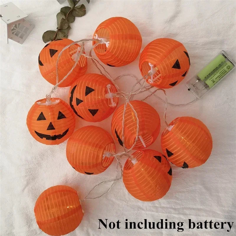 Lumora Glow Halloween Kürbis LED-Lichterkette | 1,5 m | 10 Warmweiße LEDs | Party- & Deko-Highlight