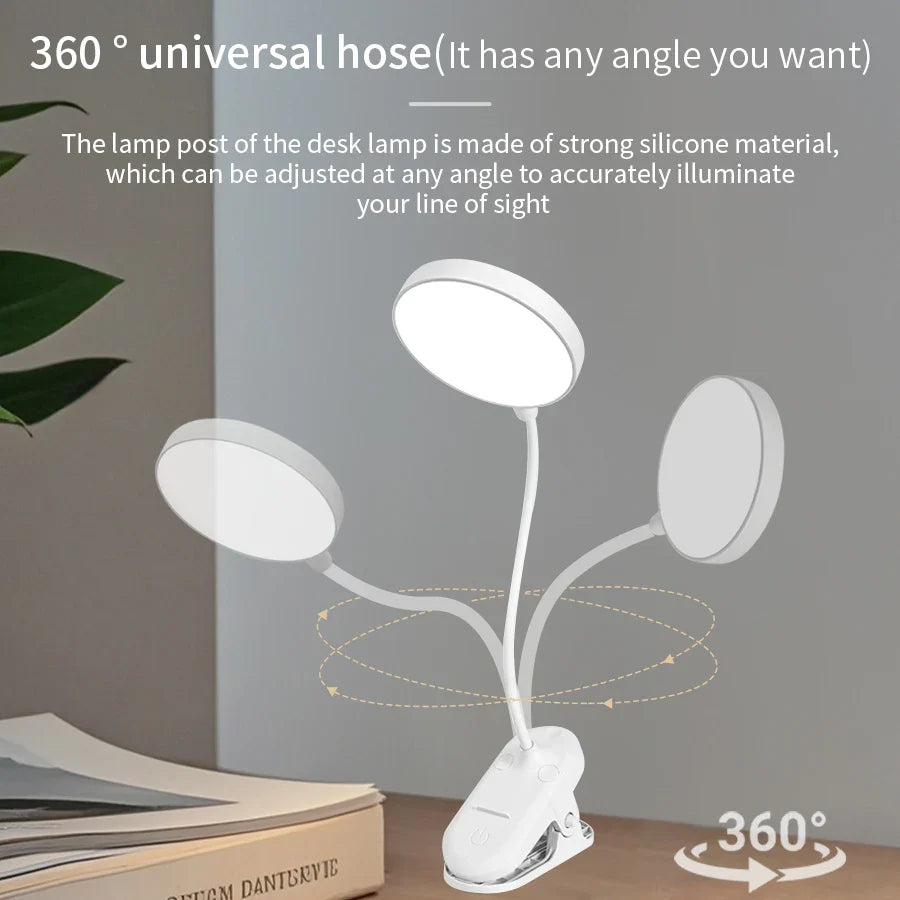 FlexiRead LED Tischlampe | USB Wiederaufladbar & Faltbar | Augen­schonend & Dimmbar | 39 cm