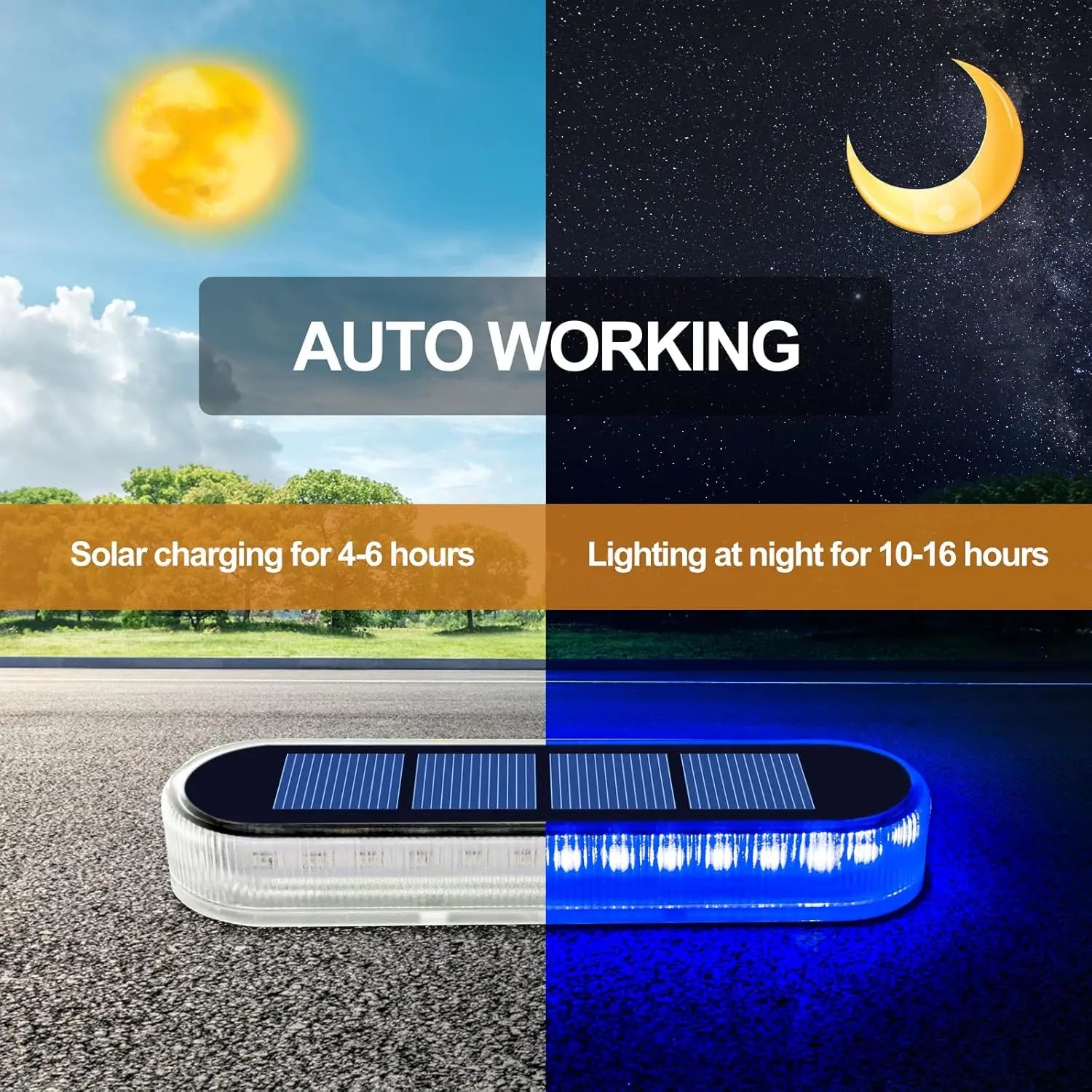 Solar-Stufenlicht LumaStep | IP68 Wasserdicht | 30 LEDs | Warm-/Kaltweiß/Blau | Für Terrasse, Zaun & Außenbereich