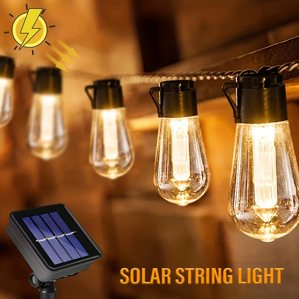 LED Solar-Lichterkette SolaLuma | Wasserdicht IP44 | Für Garten, Terrasse & Camping | Automatische Beleuchtung