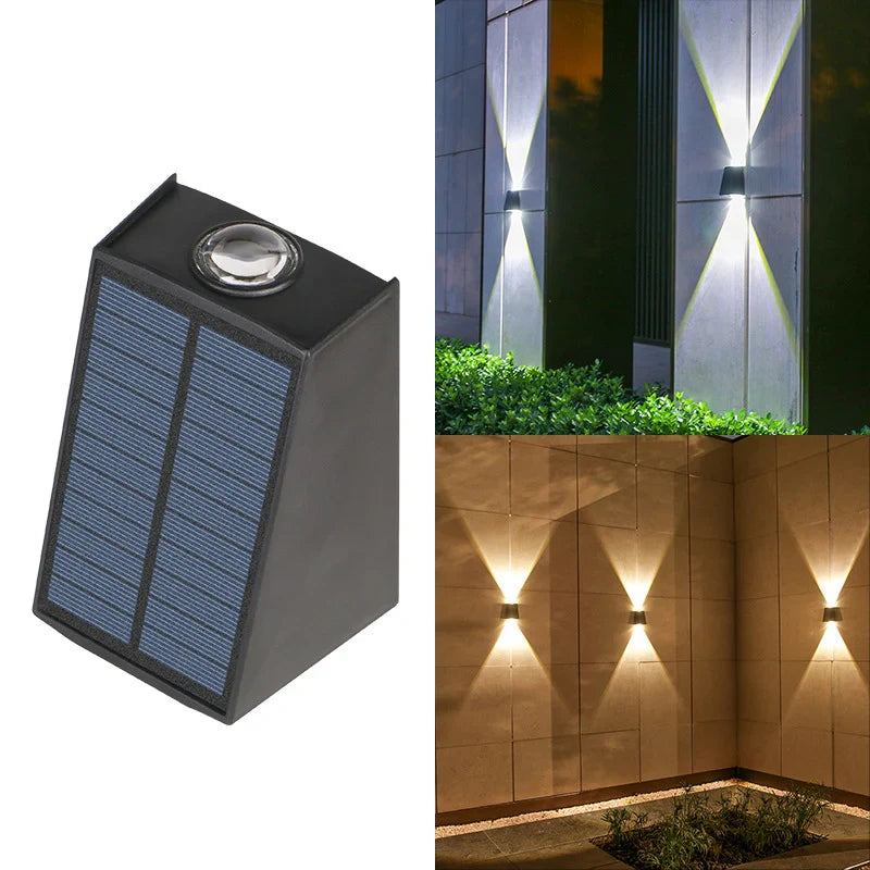 Solar Wandleuchte SolarBeam Duo | Up & Down Light | Intelligente Lichtsteuerung | Wetterfest