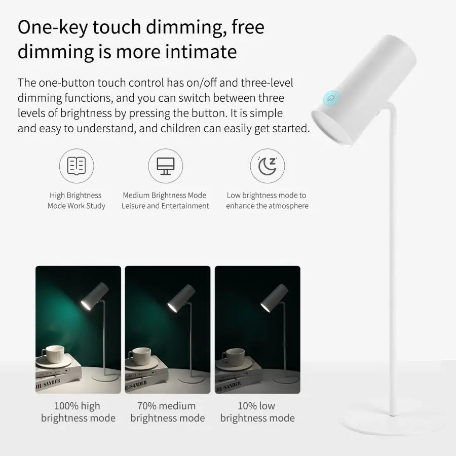 LumiPro LED Schreibtischlampe | 3W | Wiederaufladbar | 10–50 Std. Laufzeit | Type-C Laden