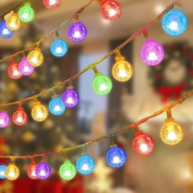 LED-Lichterkette BubbleGlow | Kugelform | 10/20/40 LEDs | USB- & Batteriebetrieb | Warm, Blau oder Bunt | Für Hochzeit & Festdekoration