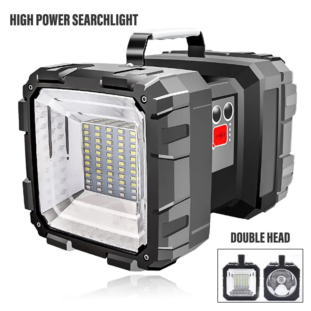 LED Akku-Strahler DualonX Pro | 40 W | Doppellampe mit 7 Lichtmodi | Wiederaufladbar & wasserdicht IP64 | Powerbank-Funktion