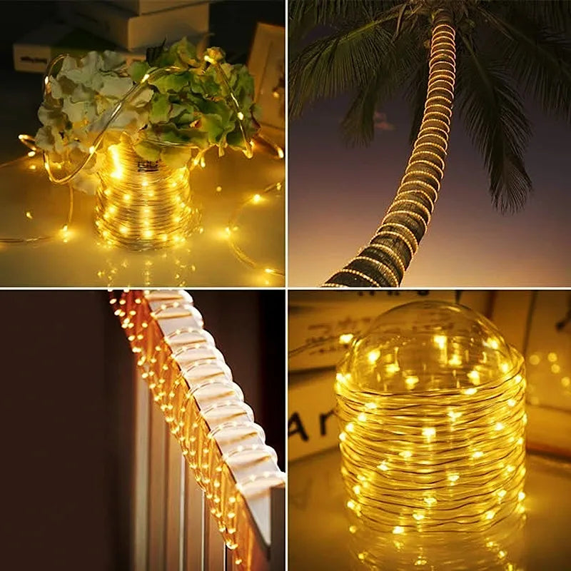 LumiSolar Lichterkette Außen | 7–32 m | Solarbetrieben & Wasserdicht | 8 Leuchtmodi | Weihnachts-, Garten- & Partybeleuchtung