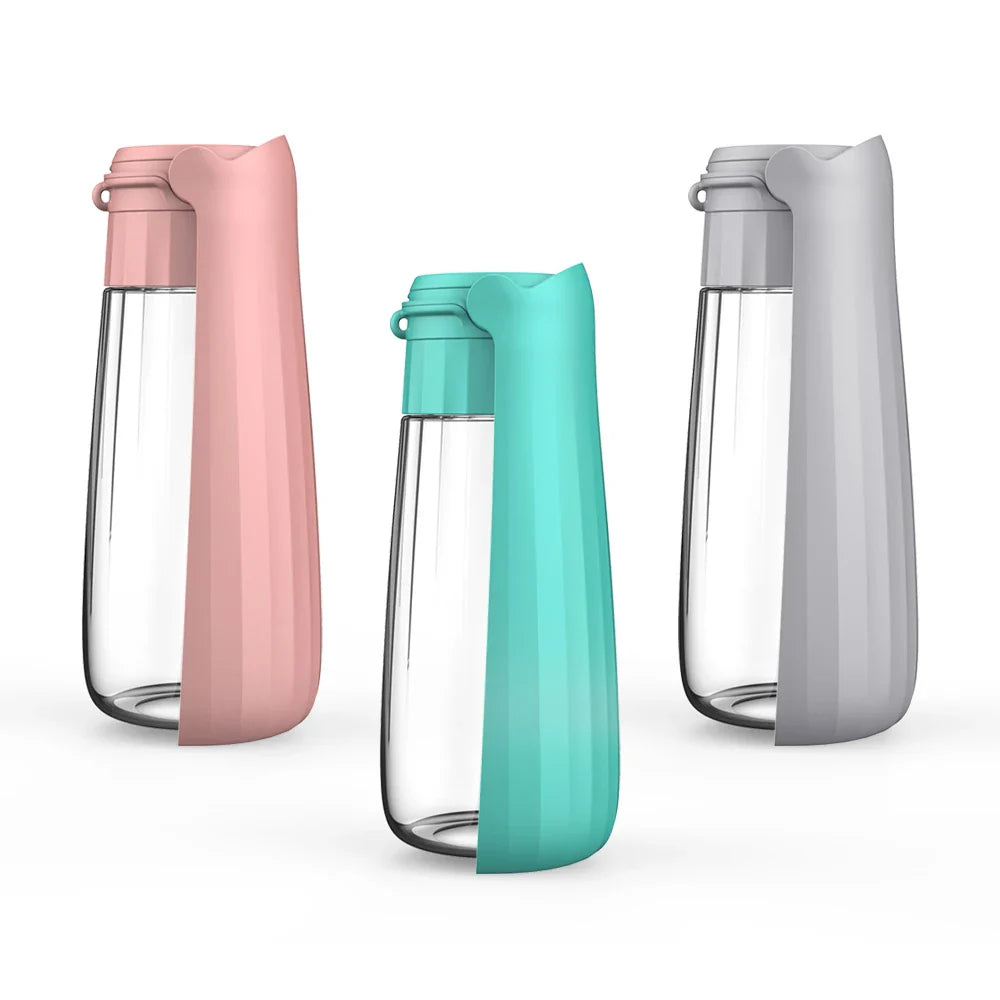 Hunde-Trinkflasche Lapuro FoldDrink | Faltbarer Wasserspender für unterwegs | 550 ml | Für kleine & große Hunde und Katzen