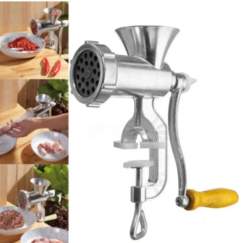Fleischwolf Kraftivo | Manuell | Aluminiumlegierung | Für Hackfleisch, Wurst & Teig
