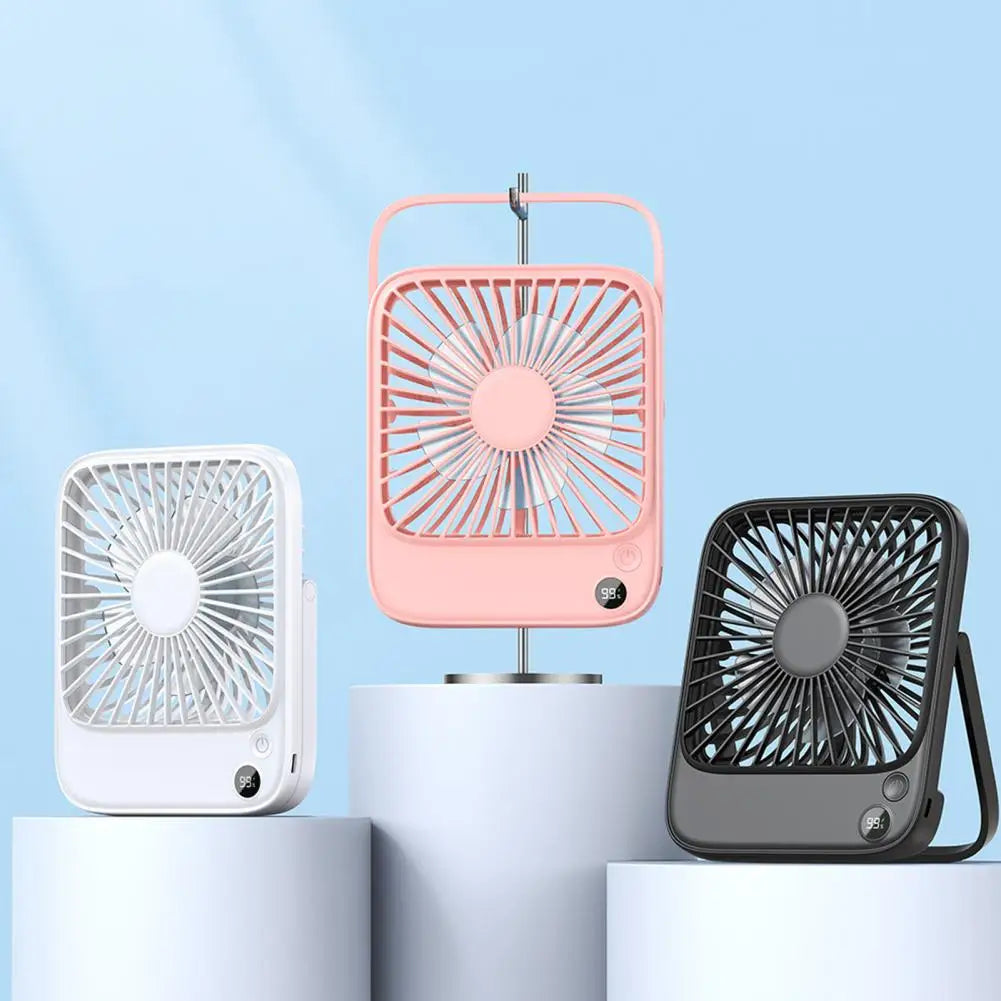 MiniVent Power | Tischventilator mit Powerbank-Funktion | 5000mAh Akku | 4 Stufen & Ultra Leise