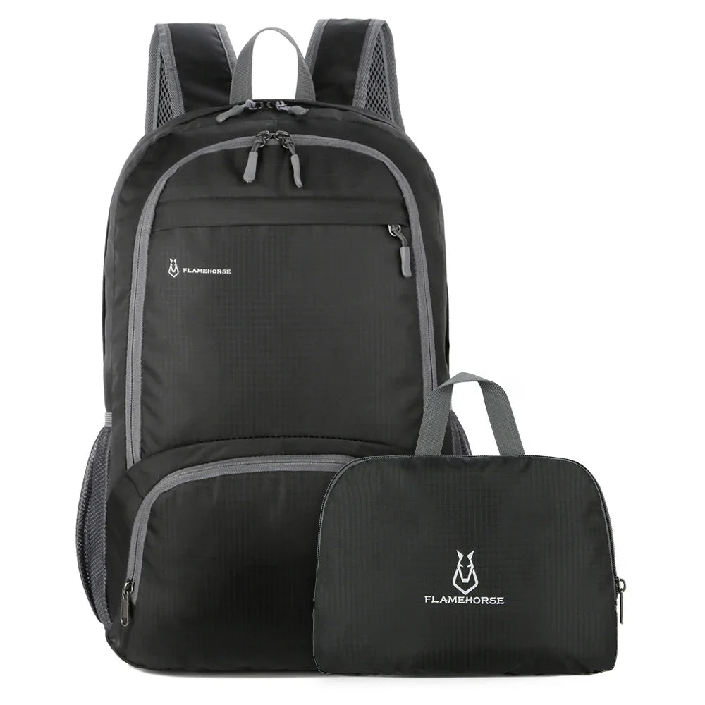 TrekVita Faltbarer Rucksack | Ultraleicht & Wasserdicht | 31×14×47 cm | Outdoor- & Reiserucksack für Damen & Herren