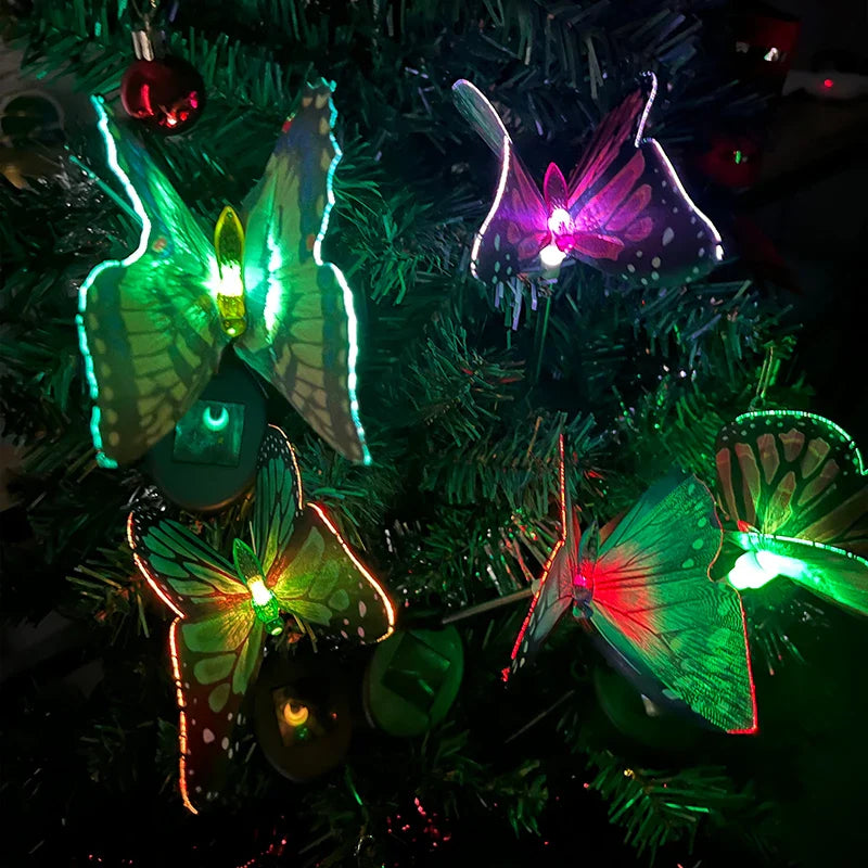LichtFlügel Solar-Schmetterlingslichter 2er-Set | Bunt & Stimmungsvoll | Für Garten, Balkon, Feste & Hochzeiten