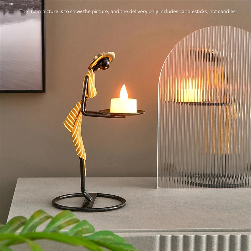 Nordara Light Vintage-Metallkerzenhalter | Nordischer Luxus-Stil | 22 cm | Romantische Tisch- & Hochzeitsdeko