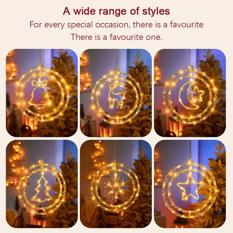 LED Weihnachtsring-Licht LumiRing | USB-betrieben | 8 Leuchtmodi | Warmweiß & Bunt | Deko für Weihnachten & Feste