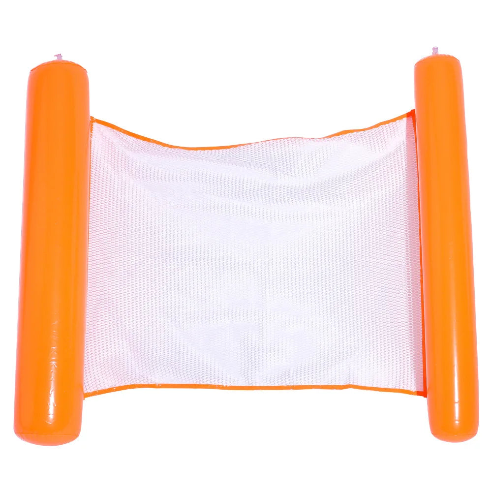 AQUAVIVA Wasserhängematte aufblasbar | 130×70 cm | Faltbare Pool-Liege mit Rückenlehne | Schwimmbett für Pool, Strand & Urlaub