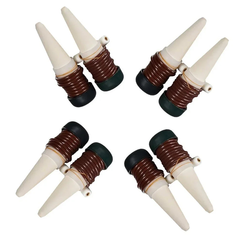 AquaTerris Pflanzenbewässerungssystem | 8er-Set | Selbstbewässernde Keramik-Spikes | Automatisch & Für Innenbereich