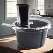 MixProTec Multifunktionales Zubehörset für Thermomix TM5/TM6 | Schneidscheibe, Behälter & Deckel | Spülmaschinengeeignet & Lebensmittelecht
