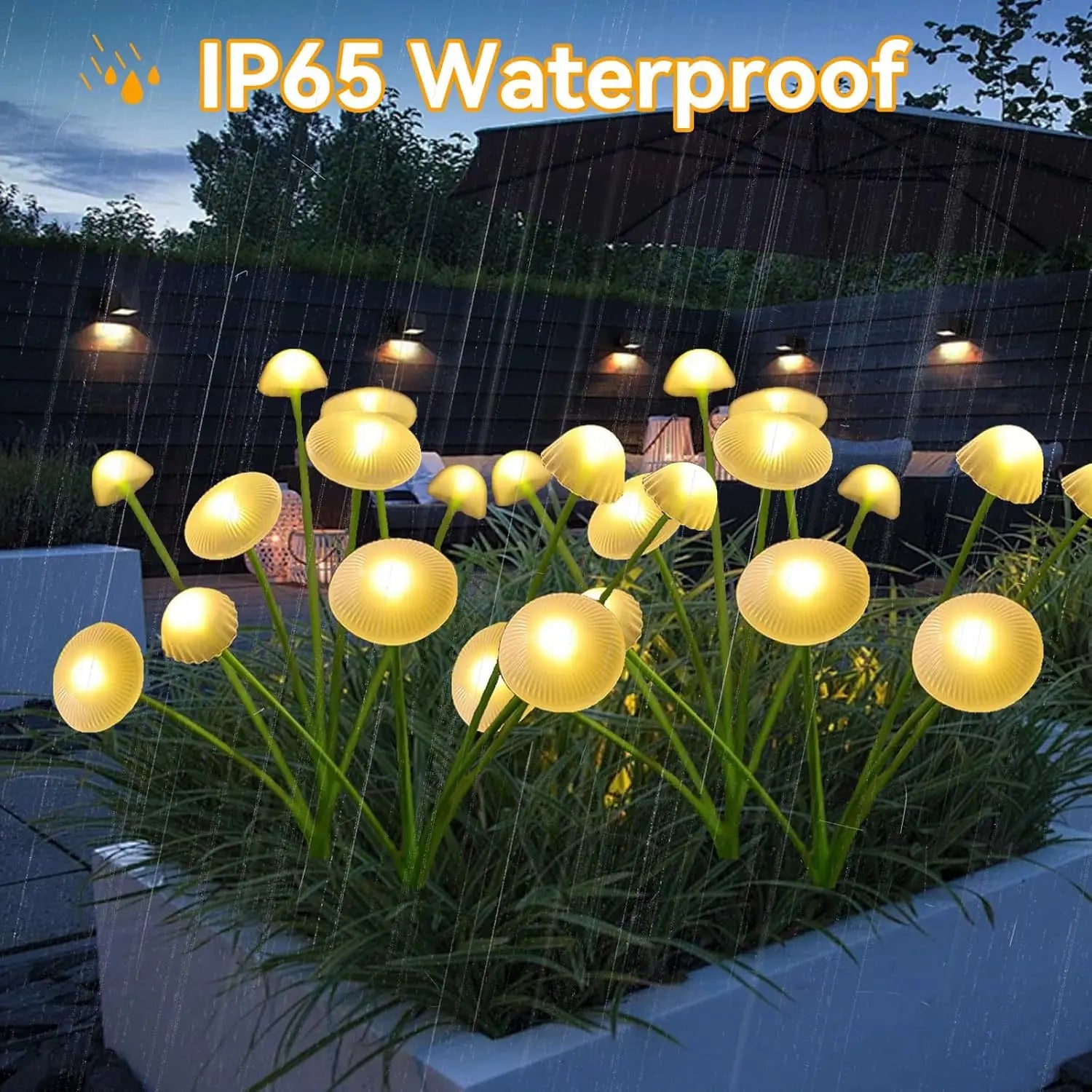 GlowPilz Solar-Gartenleuchte 6 LEDs | Quallen- & Pilzdesign | Für Garten, Terrasse & Außenbereiche
